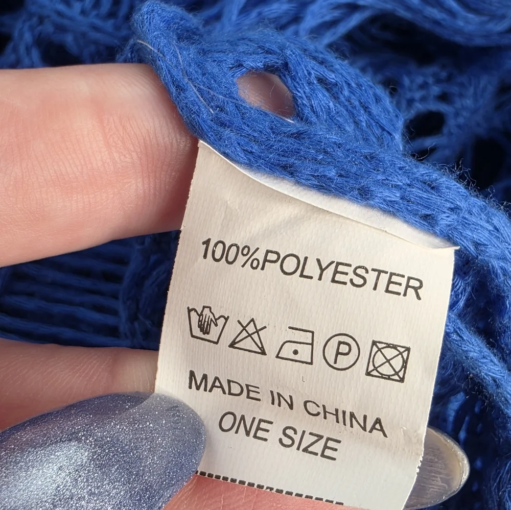 Amazon Blue Crochet Swim Cover Size 1X Or 
